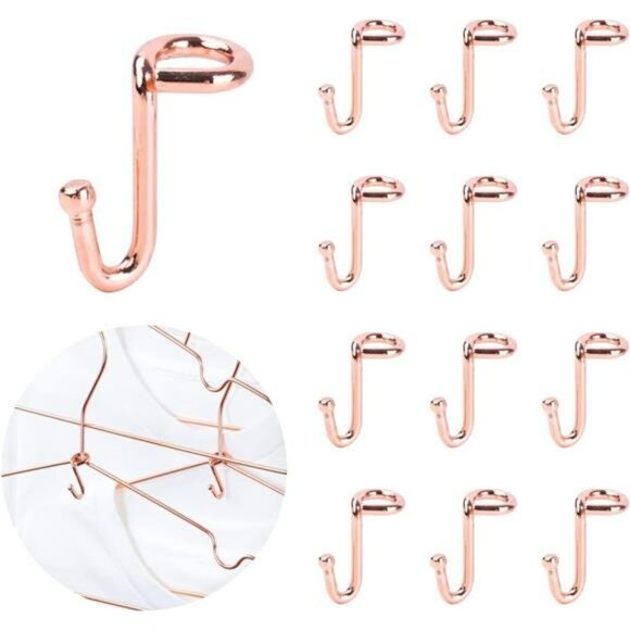 Closet hanger connector hooks 36pcs space saving metal cascading clothes hangers - Picture 1 of 7